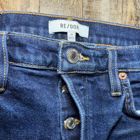 REDONE 70’s Ultra High Rise Stove Pipe Straight Leg Jeans in Barely Worn Size 29 - Picture 4 of 8